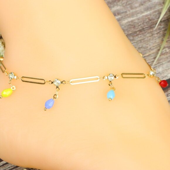 "Elegant Handmade Anklet – Delicate Jewelry for Women, MAR091337 - Picture 1 of 10